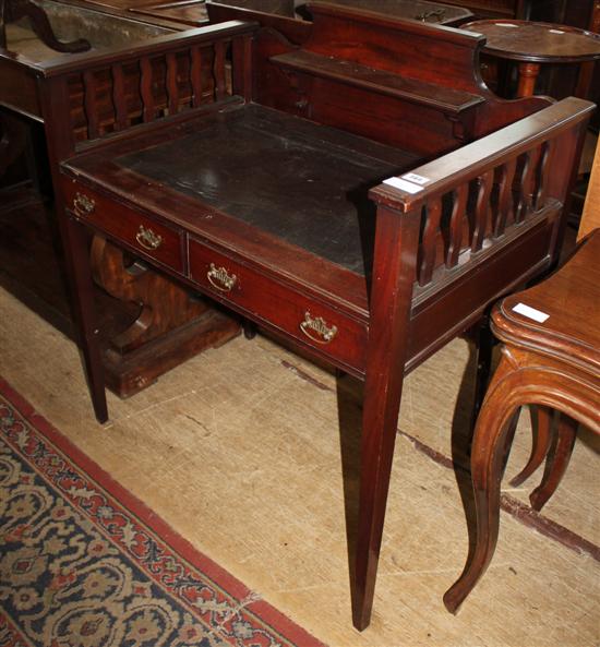 Mahogany writing table - Arts & Crafts